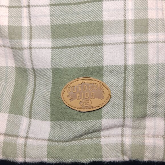 Bass Pro Shops Outdoor Kids Youth Pink and Green Plaid Snap Jacket Size Large - Picture 4 of 16